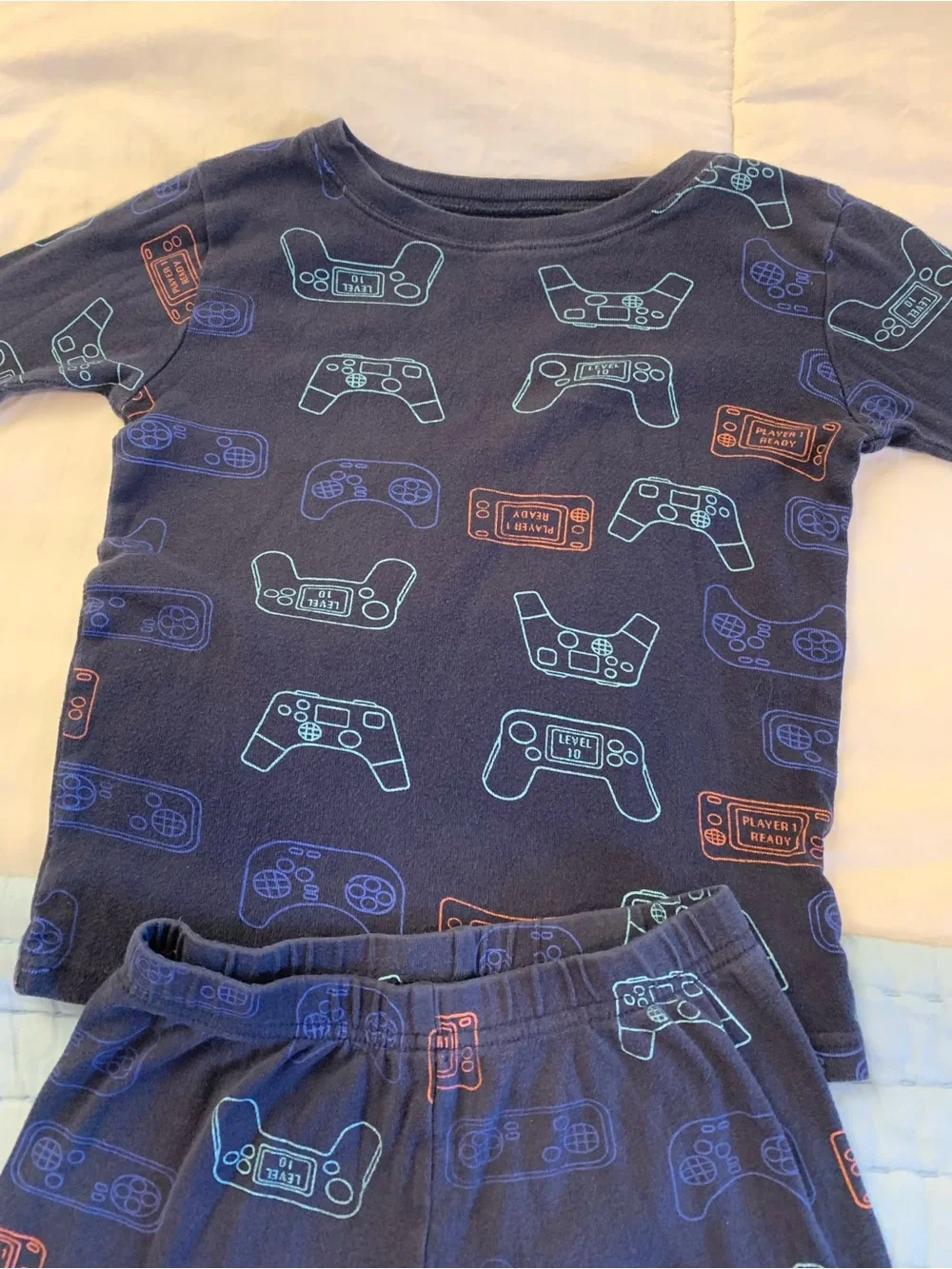 Carter's Navy Kids Pajama Set with Gaming Controller Prints
